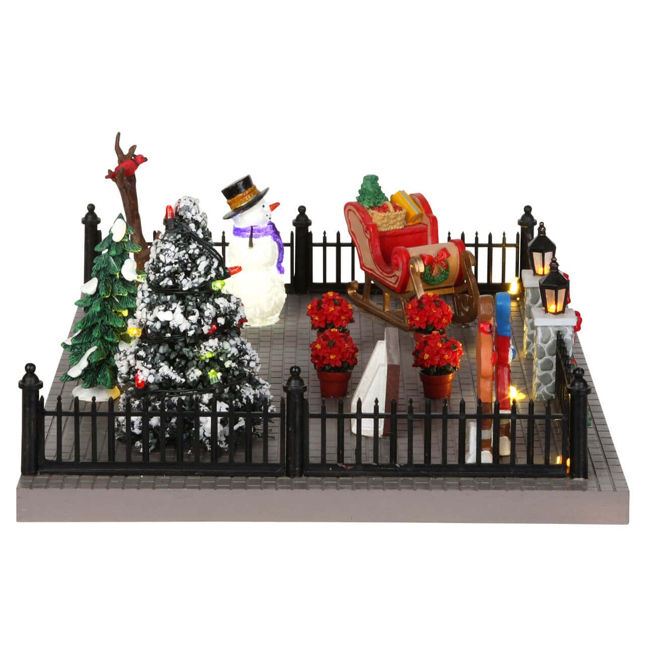 lemax-decorated-victorian-front-yard-d-cor-miniature-de-jardin-victorien image 2