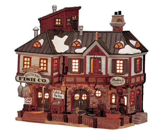 lemax-south-bay-fish-co-b-timent-clair-pour-village-miniature image 1