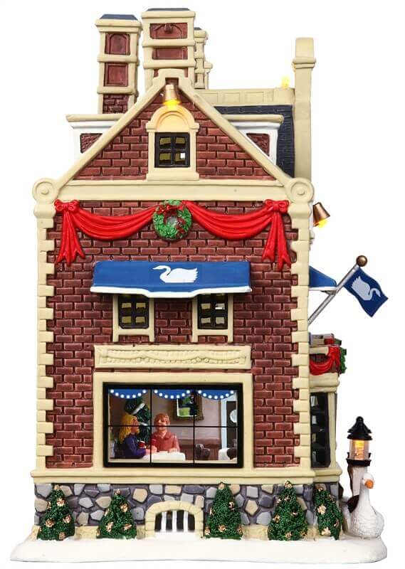 lemax-white-swan-inn-auberge-miniature-de-village image 2