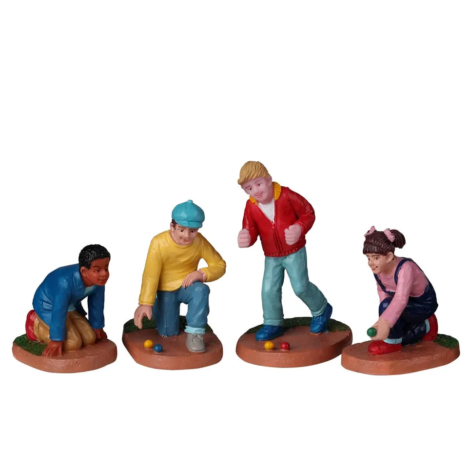 lemax-marbles-champ-lot-de-4-enfants-jouant-aux-billes-caddington image 1