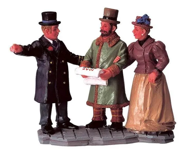 lemax-getting-directions-figurine-miniature-village image 1