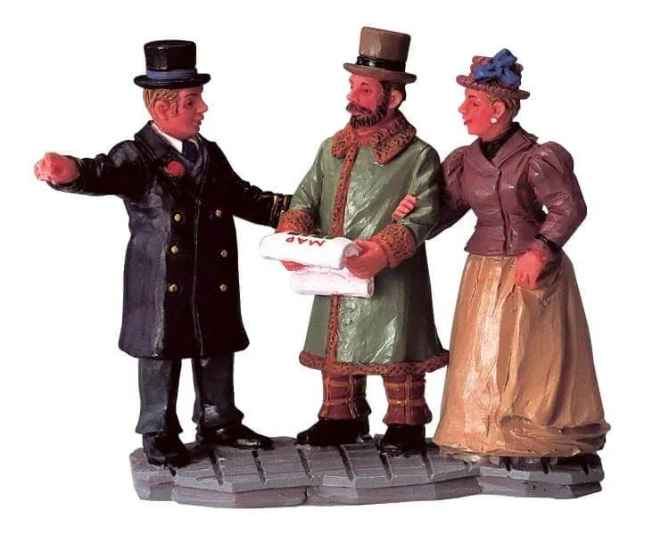 lemax-getting-directions-figurine-miniature-village image 1