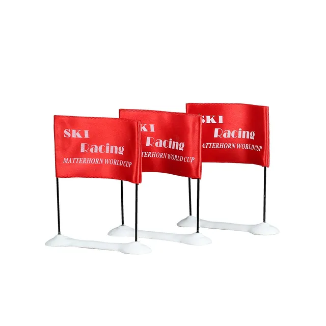 lemax-vail-village-ski-racing-flag-set-of-3-drapeaux-de-slalom image 1