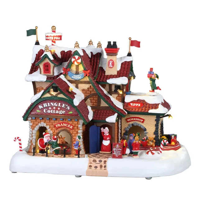 lemax-santa-s-wonderland-kringle-s-cottage-chalet-anim-du-p-re-no-l image 1