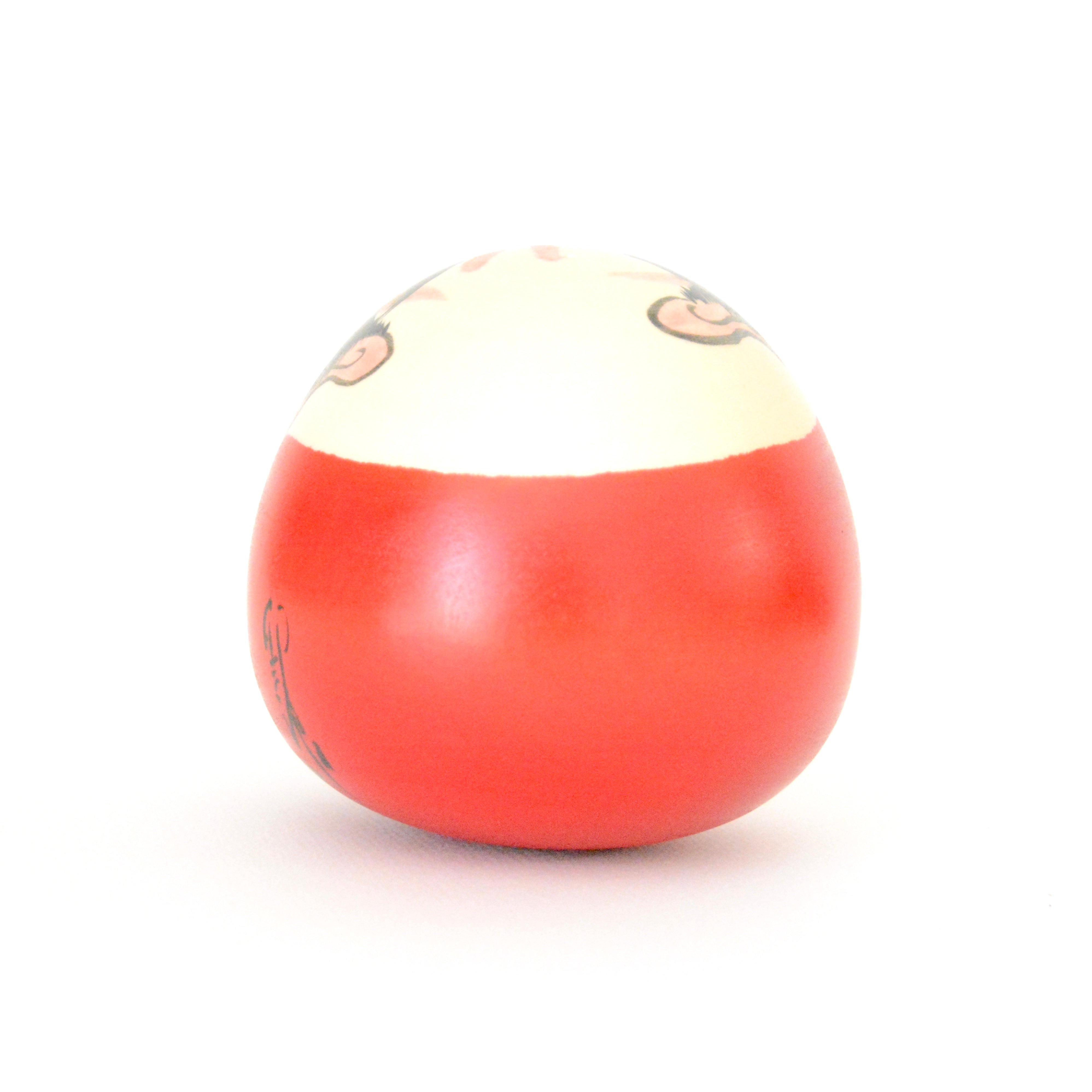 usaburo-kokeshi-koro-koro-daruma-rouge-figurine-porte-bonheur-90-mm image 2