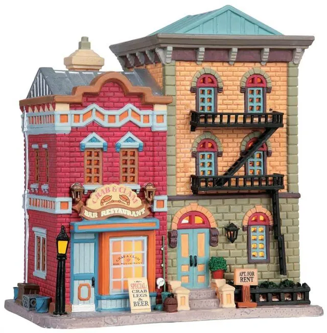 lemax-harbor-restaurant-apartments-b-timent-miniature-portuaire image 1