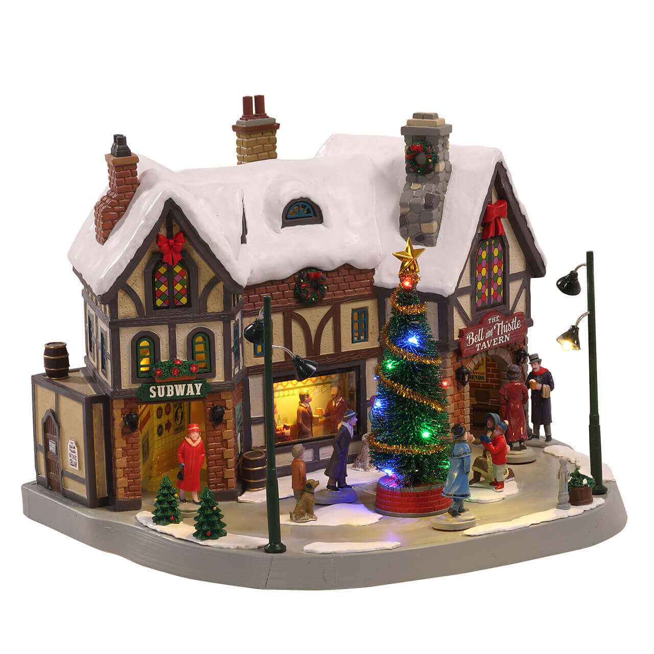 lemax-the-bell-thistle-tavern-taverne-miniature-caddington image 1