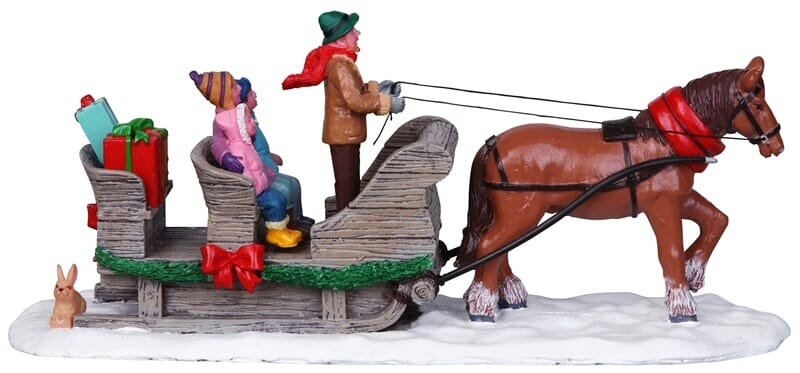 lemax-sleigh-ride-figurine-tra-neau-miniature-hiver image 2