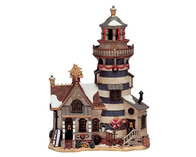 lemax-breezy-point-lighthouse-phare-miniature-de-village image 1