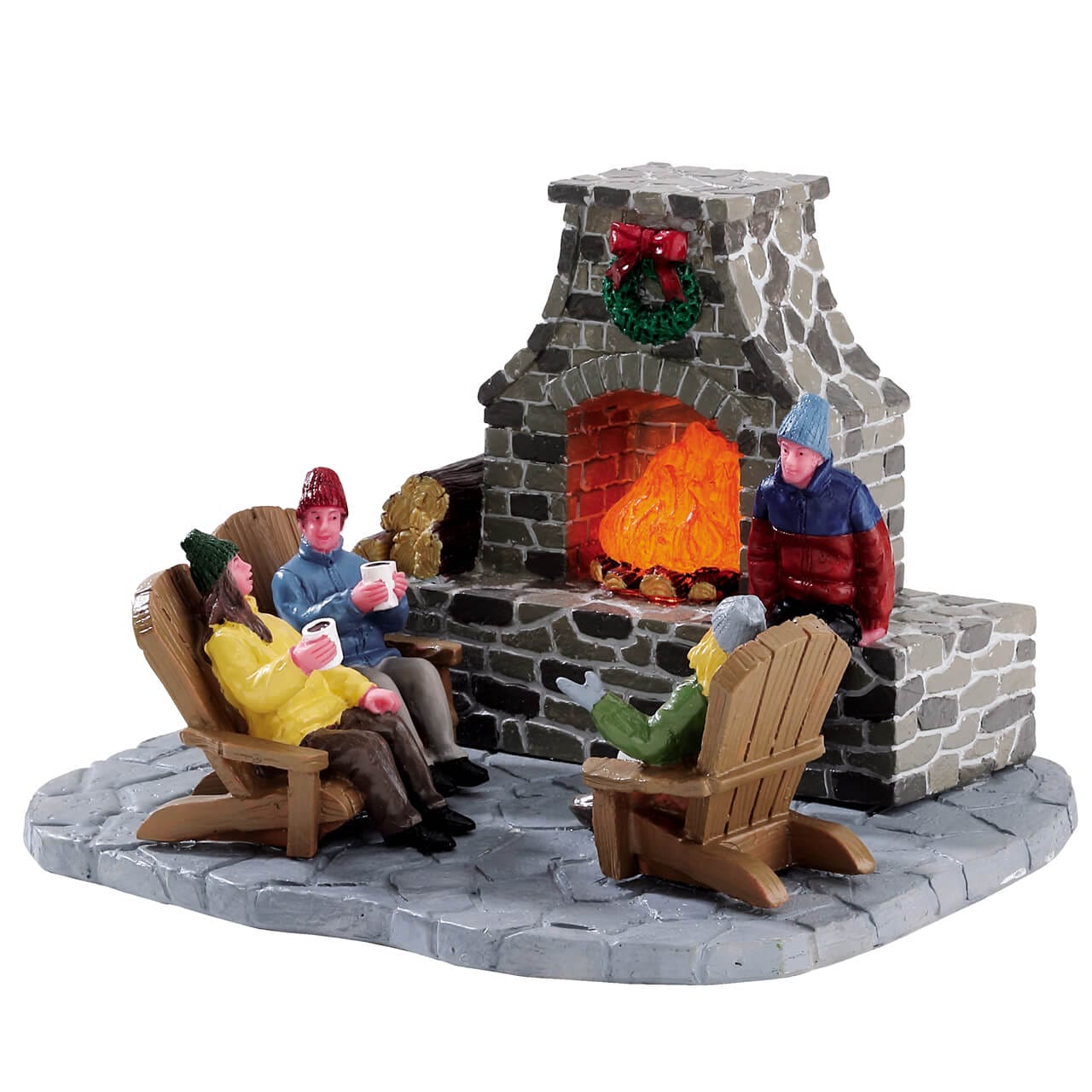 lemax-outdoor-fireplace-chemin-e-ext-rieure-miniature-village image 5