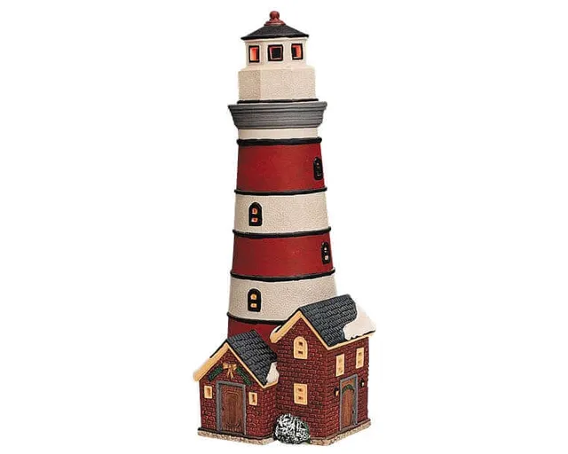 lemax-plymouth-lighthouse-phare-miniature-lumineux image 1