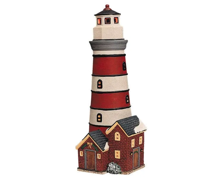 lemax-plymouth-lighthouse-phare-miniature-lumineux image 1