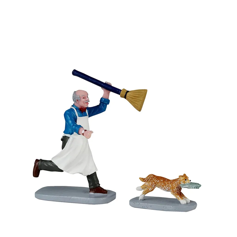 lemax-feline-fish-thief-figurine-miniature-anim-e-caddington image 1