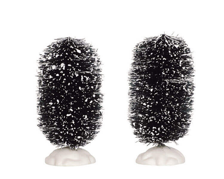 lemax-4-inch-oval-bristle-tree-lot-de-2-sapins-miniatures image 1
