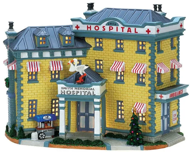 lemax-smith-memorial-hospital-miniature-de-village-de-collection image 1