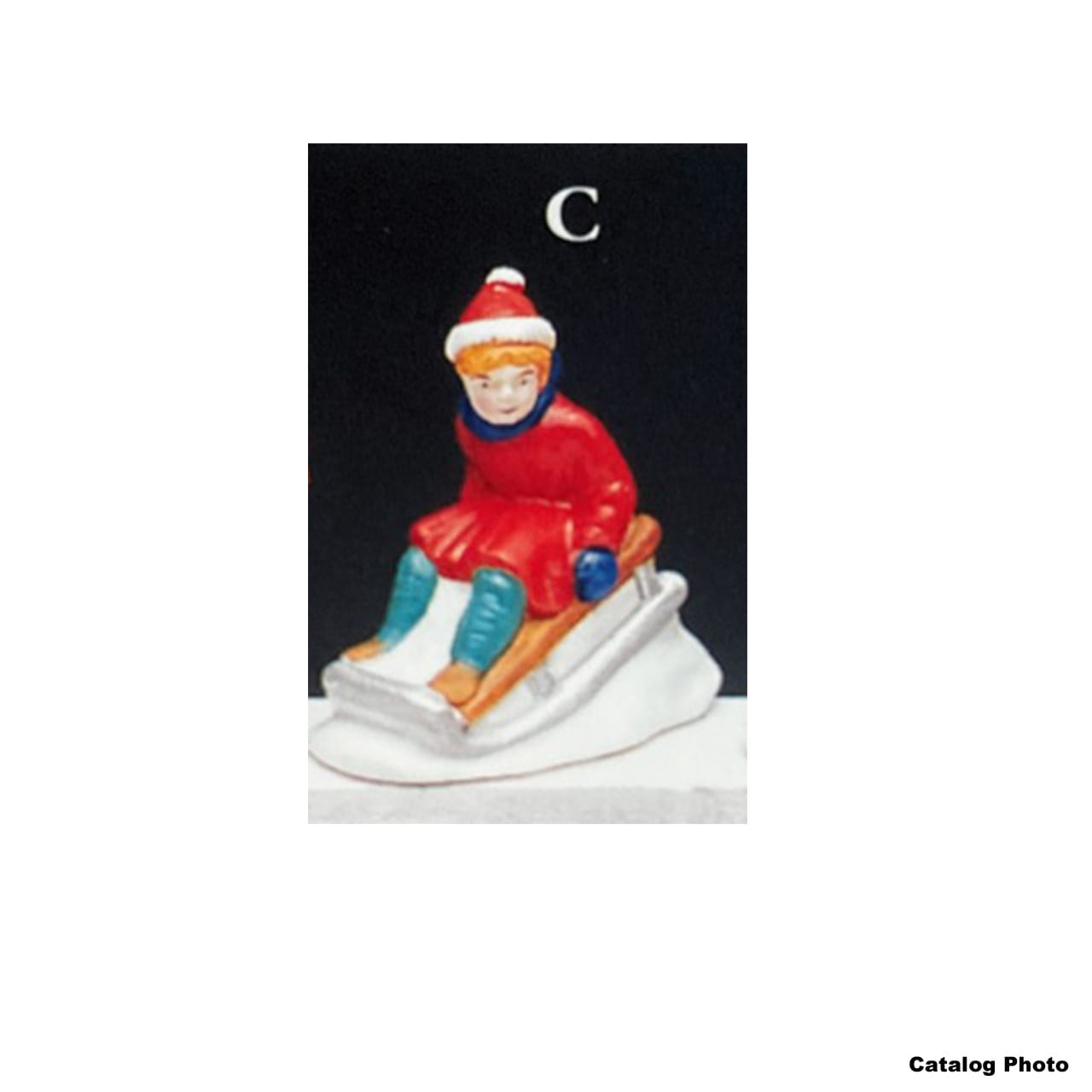 lemax-girl-on-sled-figurine-luge-d-hiver-miniature image 1