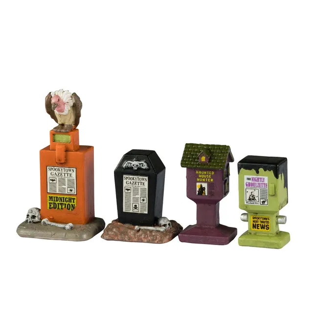 lemax-spookytown-gazette-kiosque-journaux-miniature-spooky-town image 1