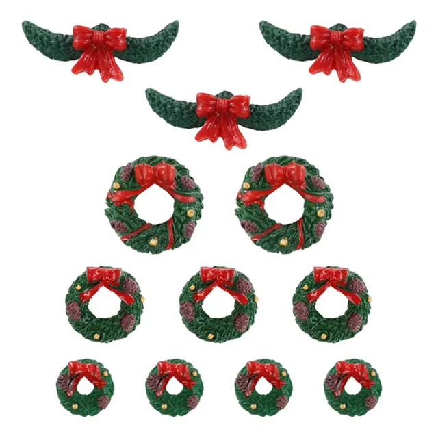 lemax-garland-and-wreaths-set-12-guirlandes-et-couronnes-miniatures image 1