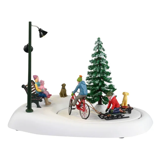 lemax-snowbiking-with-dad-sc-ne-miniature-vail-village image 1