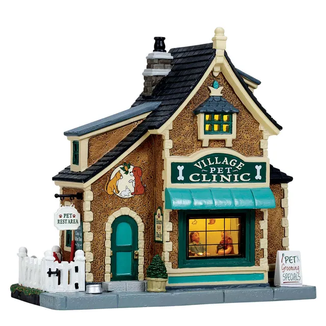 lemax-village-pet-clinic-b-timent-miniature-lumineux image 1