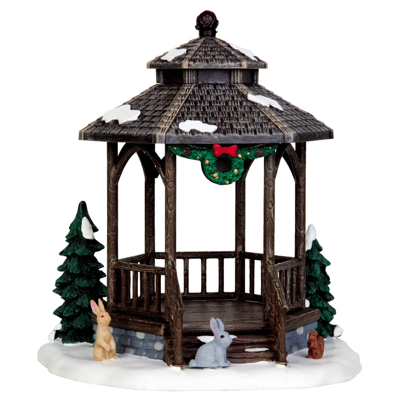 lemax-winter-gazebo-kiosque-vail-village image 1