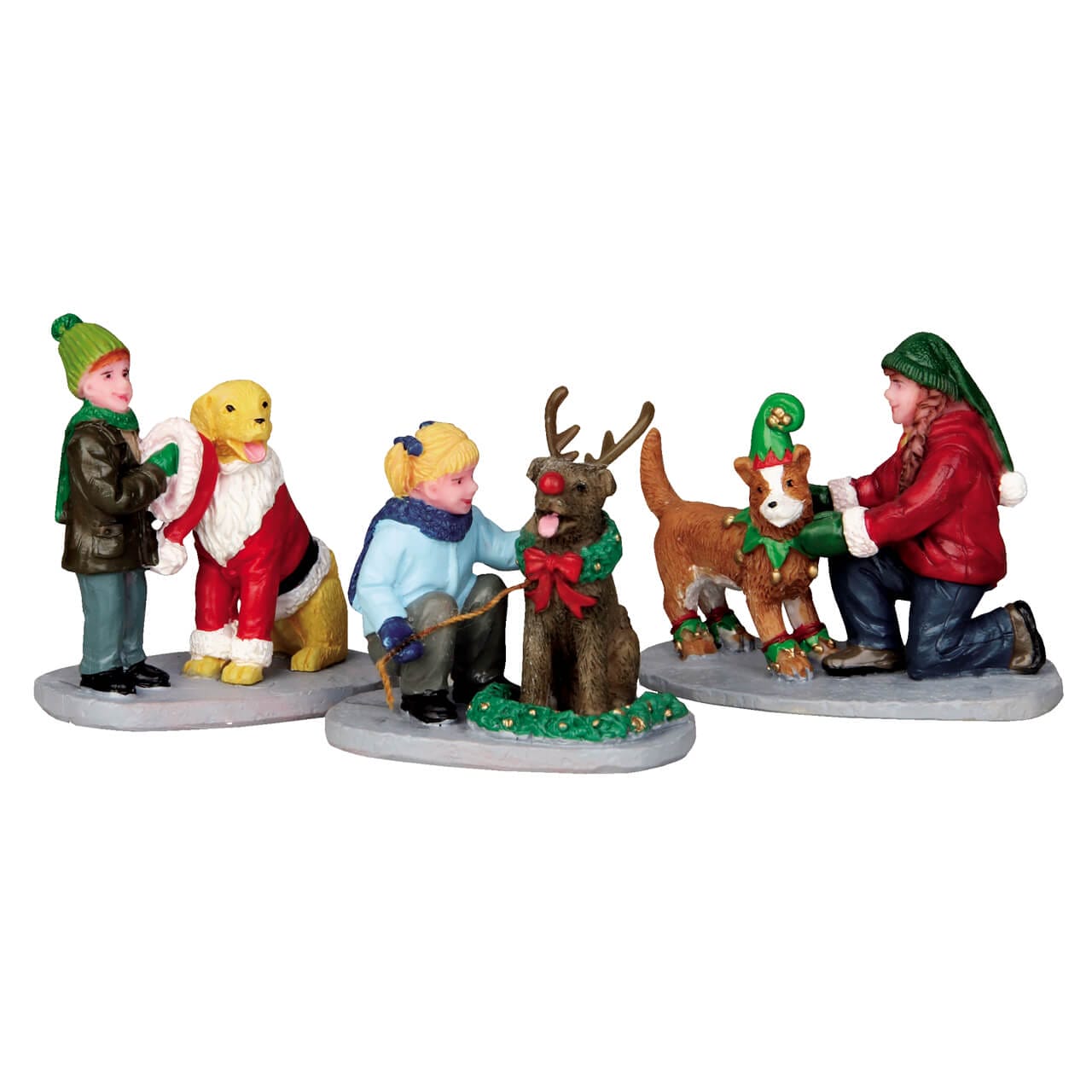 lemax-doggie-dress-up-set-de-3-figurines-chiens-caddington image 2