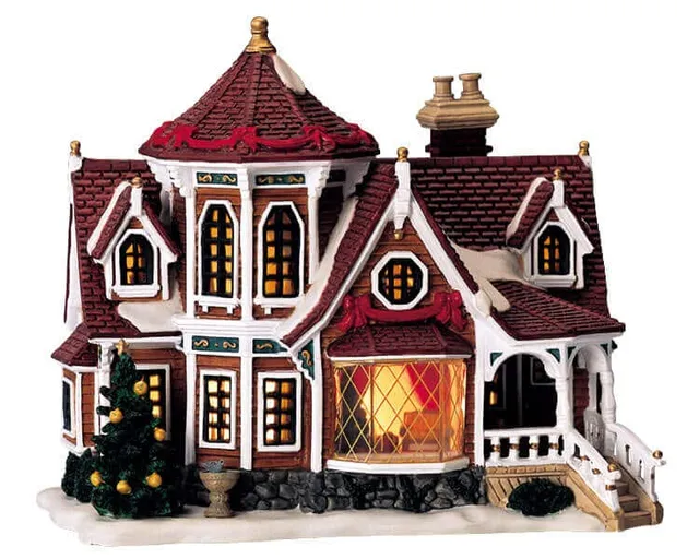 lemax-wheeler-house-maison-de-village-miniature-illumin-e image 1