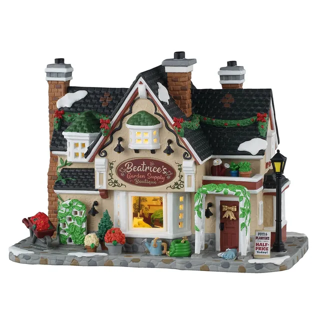 lemax-beatrice-s-garden-supply-boutique-boutique-de-jardin-miniature-caddington image 1
