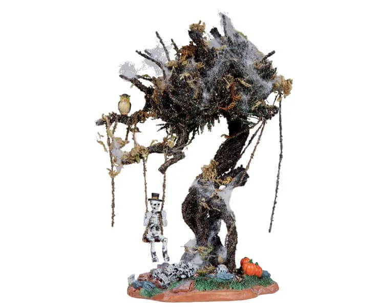 lemax-spooky-town-skeleton-s-swing-tree-figurine-village-miniature-halloween image 1