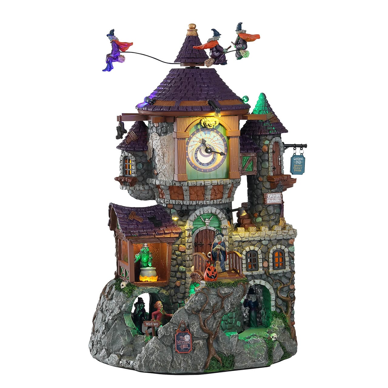 lemax-the-witching-hour-tour-horloge-sorci-res-spooky-town image 1
