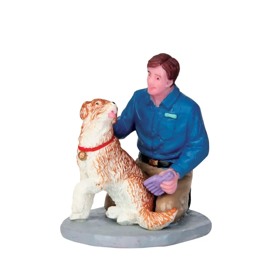 lemax-a-new-friend-figurine-miniature-rencontre-animaux image 1