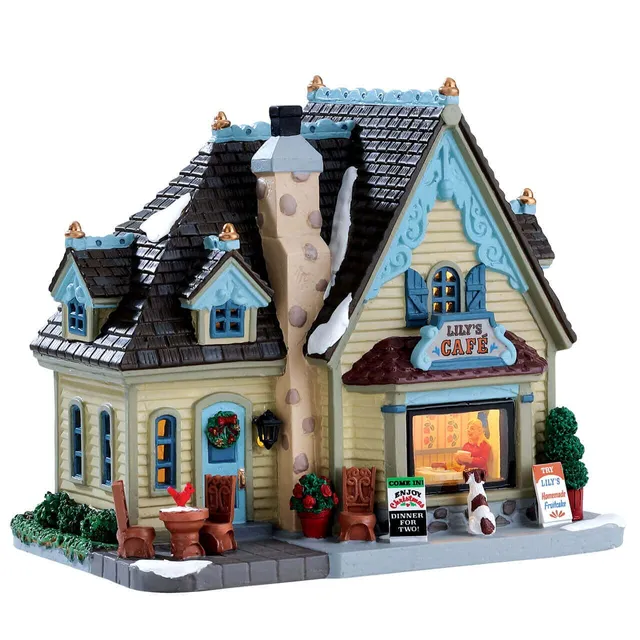 lemax-lily-s-cafe-b-timent-miniature-village-lumineux image 1