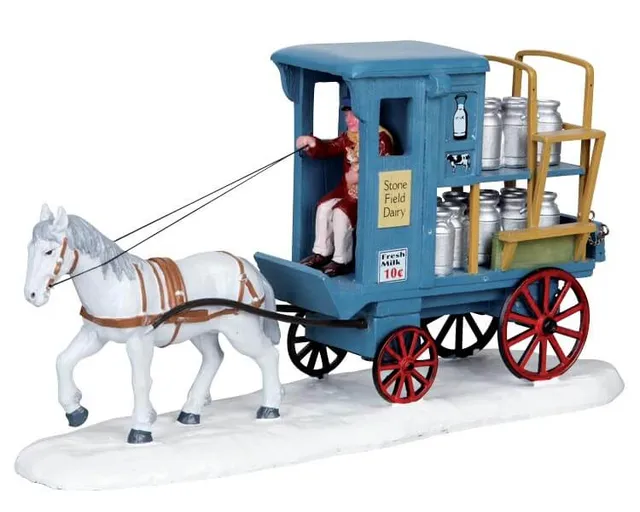 lemax-milk-wagon-charrette-de-lait-miniature image 1