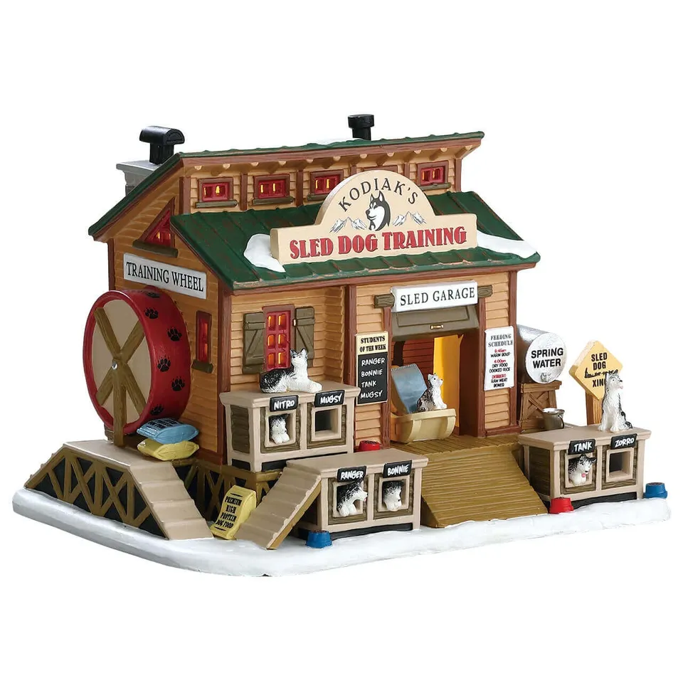 lemax-kodiak-s-sled-dog-training-figurine-chiens-de-tra-neau image 1
