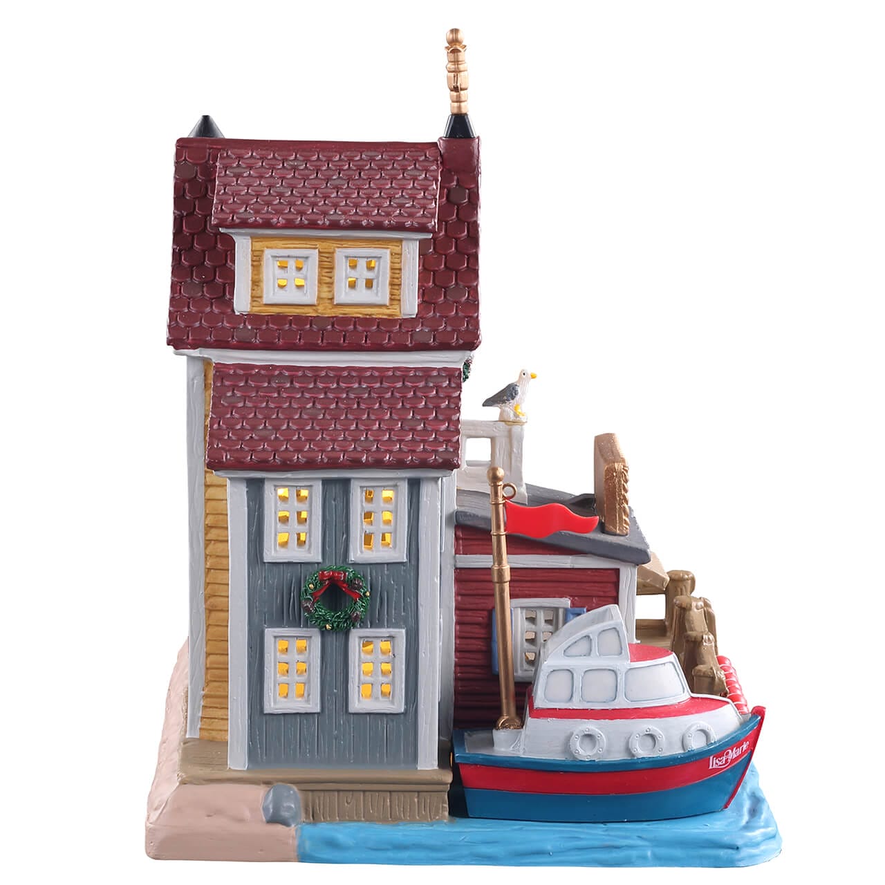 lemax-the-rusty-anchor-deep-sea-charter-fishing-b-timent-miniature-bord-de-mer image 2
