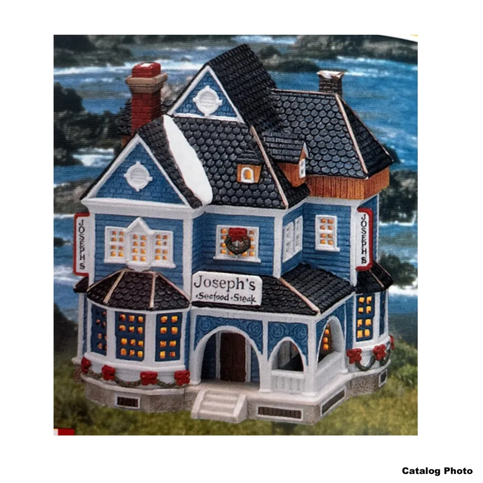 lemax-joseph-s-seafood-steak-b-timent-miniature-lumineux-village-de-collection image 1