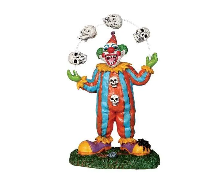 lemax-evil-clown-juggler-figurine-miniature-clown-spooky-town image 1