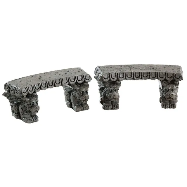 lemax-gargoyle-stone-benches-bancs-pierre-gargouilles-spooky-town image 1
