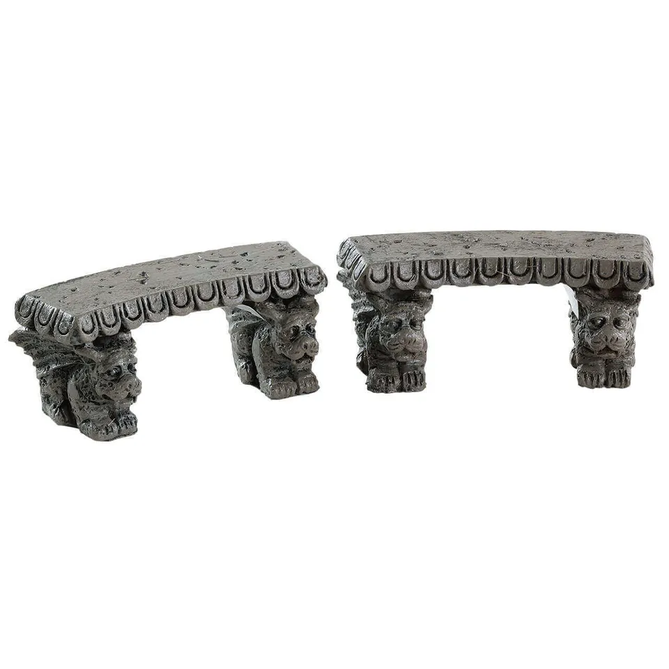 lemax-gargoyle-stone-benches-bancs-pierre-gargouilles-spooky-town image 1