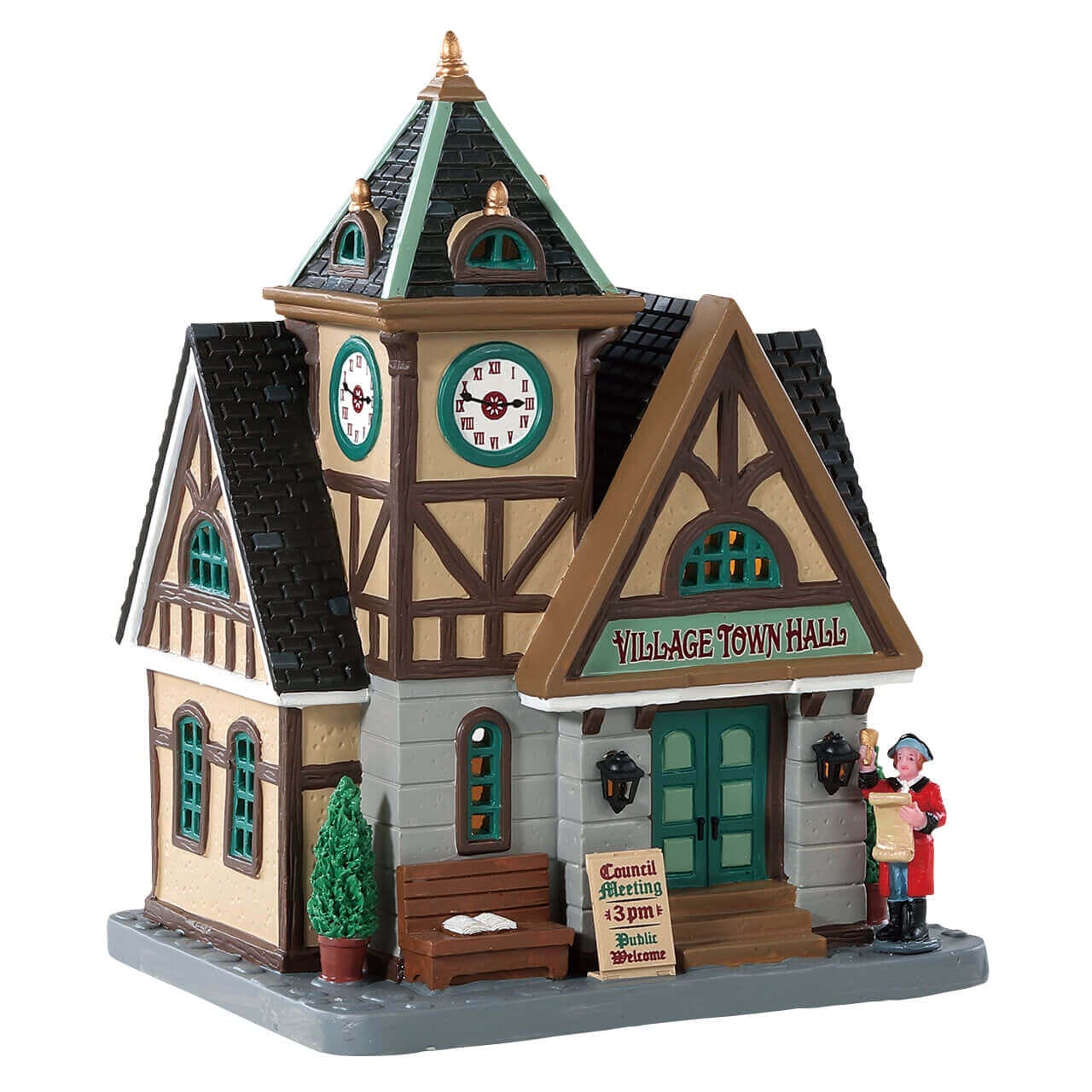 lemax-village-town-hall-mairie-de-village-miniature-illumin-e image 4