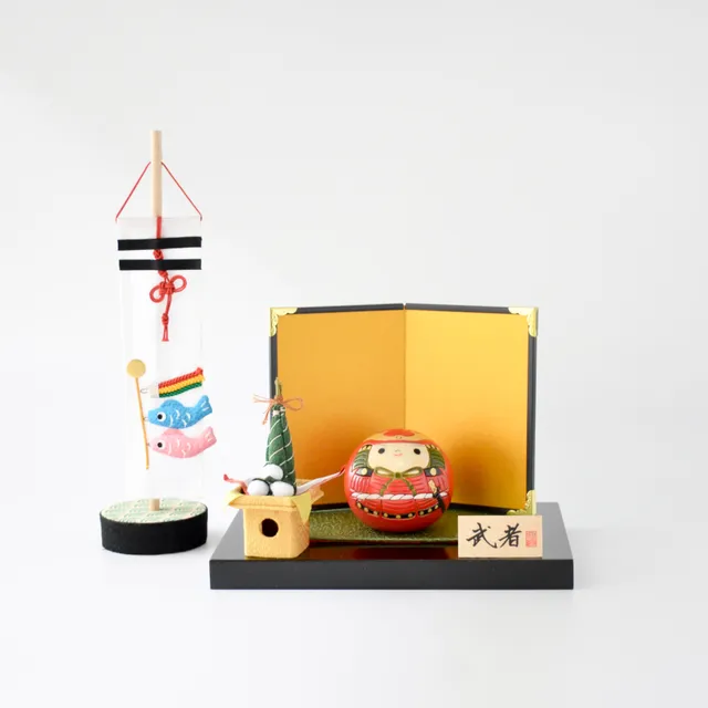 usaburo-kokeshi-musha-samurai-set-chimaki-koinobori image 1