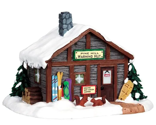 lemax-warming-hut-miniature-cabane-d-hiver-de-collection image 1