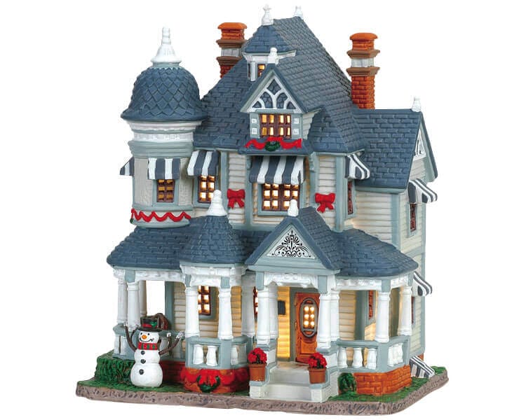 lemax-harlow-manor-manoir-miniature-illumin image 1
