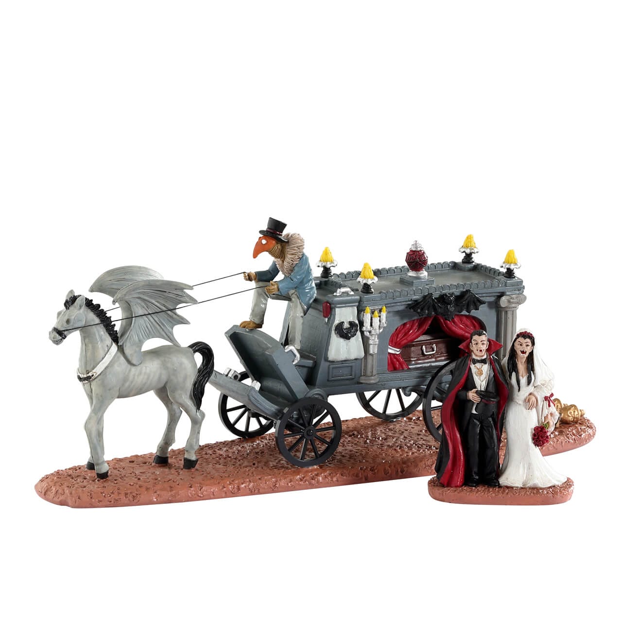 lemax-newly-deads-corbillard-spooky-town-miniature image 1