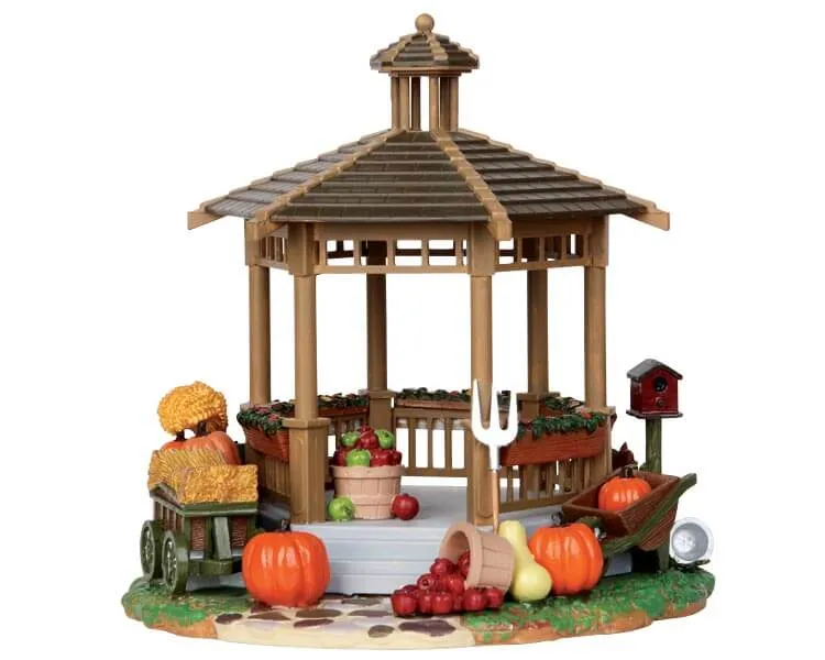 lemax-harvest-gazebo-kiosque-miniature-r-colte image 1