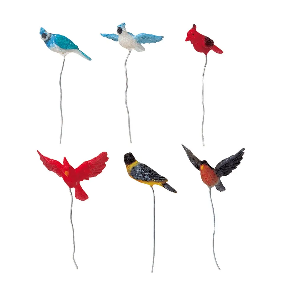 lemax-assorted-birds-set-of-6-miniatures-figurines-oiseaux-de-collection image 1