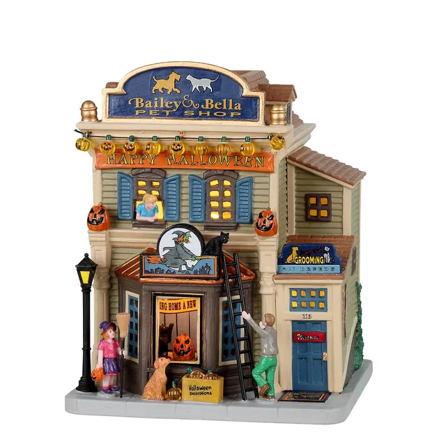 lemax-bailey-bella-pet-shop-boutique-halloween-spooky-town image 1