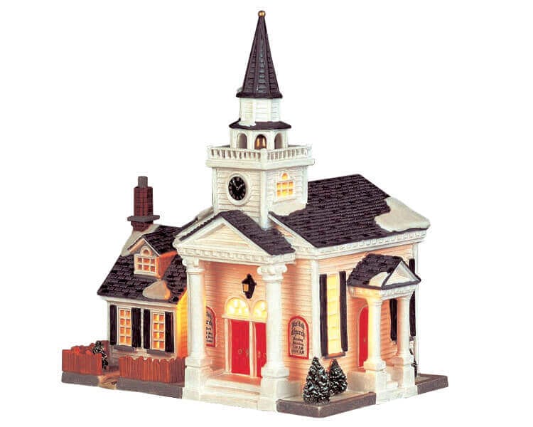 lemax-united-church-glise-lumineuse-miniature-village-de-no-l image 1