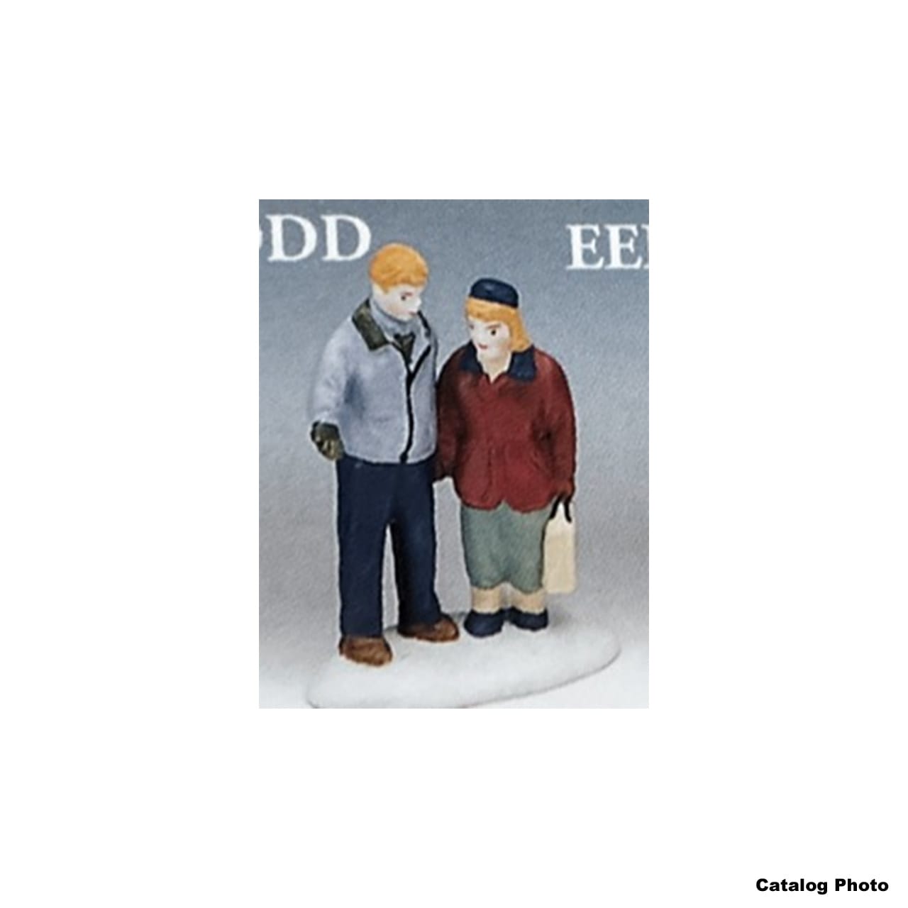lemax-couple-shopping-figurines-couple-miniature-de-collection image 1