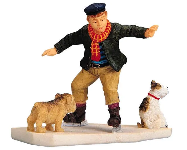 lemax-skating-dogs-figurine-miniature-chiens-patineurs image 1